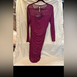 Women's Nine West Mesh Cut Out Evening Dress